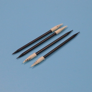 Lint Free Black Handle <strong>Spiral</strong> Pointed Sponge Detailing <strong>Swab</strong> Watch Cleaning Foam <strong>Swab</strong> for Jewelry Cleaning