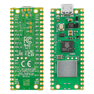 Placa de desarrollo de microcontrolador de doble núcleo, <span class=keywords><strong>Raspberry</strong></span> <span class=keywords><strong>Pi</strong></span> <span class=keywords><strong>Pico</strong></span> W, LAN inalámbrica, WiFi, RP2040, con Cables USB/cabezales de Pin - Product Image 1