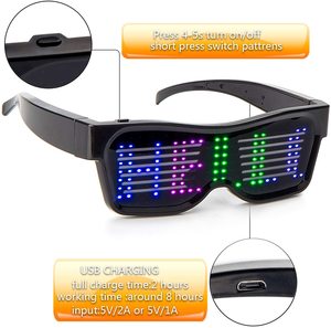2024 USB wiederaufladbare Led-Brille magische Brille <span class=keywords><strong>Flash</strong></span> wiederaufladbare leuchtende LED-Lichtsbrille für Weihnachtsgeschenke led ao novo
