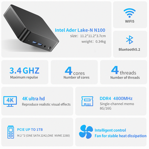 Mini PC New 11th Generation Intel Core i5 i7 4C/8T <strong>Processor</strong> Win 11 Pro Mini <strong>Computer</strong> with 2*DP 2*HD-MI 2*LAN 3*USB3.2 Type C - Product Image 6