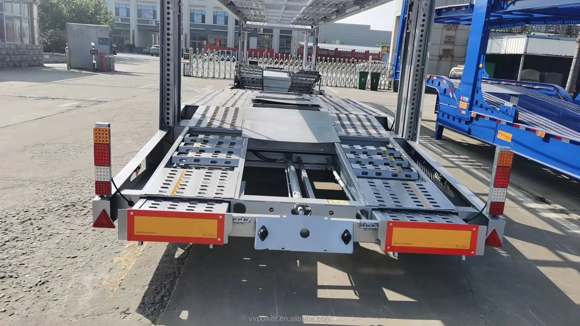 Semi-Flatbed Stalen Auto Voor Vrachtwagenaanhangwagens Voor Auto 'S Auto Transporteur Traile