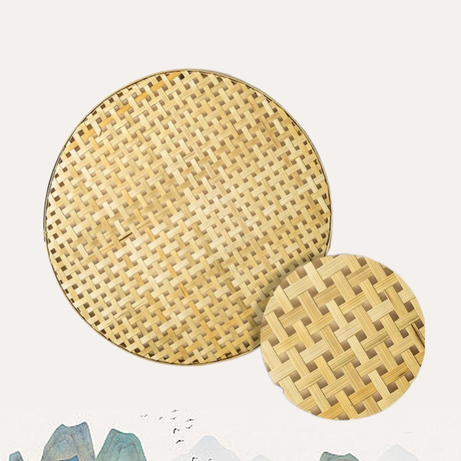Bamboo-woven cross-shaped opening-30 cm