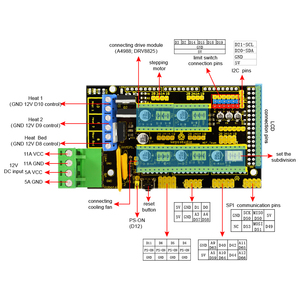 キースタジオMega Pololuシールド (RAMPS 1.4) 拡張ボード用Arduino - Product Image 6