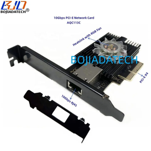 10Gbps Single RJ45 Port PCI Express 4X PCI-E X4 Ethernet Server Lan <strong>Network</strong> Cards AQC113C With RGB Fan for Gaming PC <strong>Computer</strong> - Product Image 1