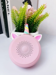 Hochwertige Einhorn Silikon gehäuse Saugnapf Freis prec heinrich tung Stereo Sound Wasserdichter Lautsprecher für <span class=keywords><strong>Computer</strong></span> Handy Werbung