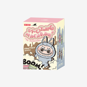 Orijinal Popmart Labubu canavarları heyecan verici Macaron bebek peluş oyuncaklar ilk <span class=keywords><strong>1</strong></span>. Nesil kestane kakao soya kör gizem kutusu