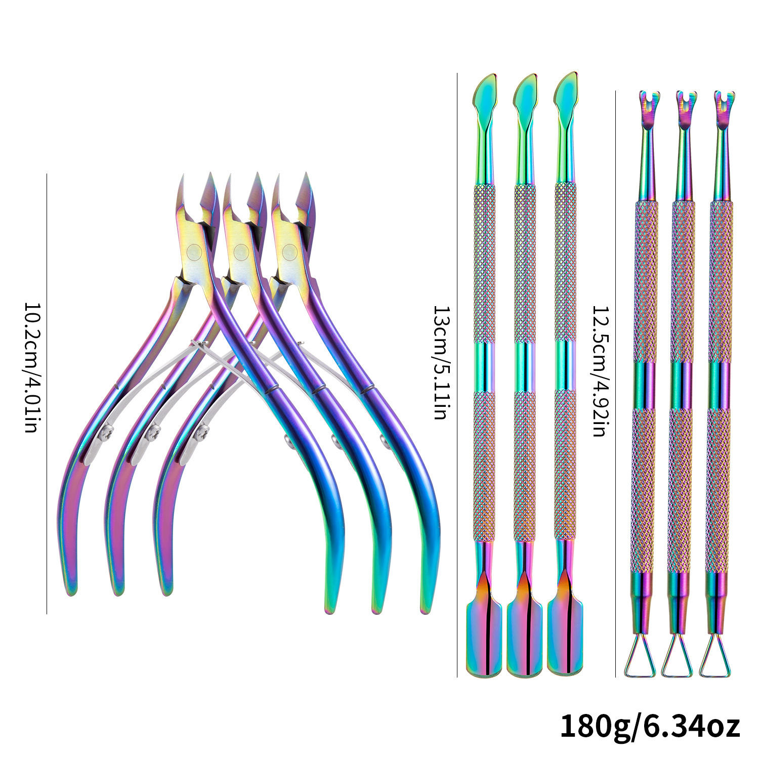 Set da 9 pezzi color titanio
