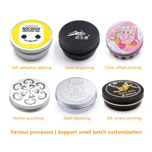 Wholesale Mini Custom Round Square Metal Packaging <strong>Box</strong> 50ml <strong>100ml</strong> 200ml Metal Container for Lip Balm Candle - Product Image 2
