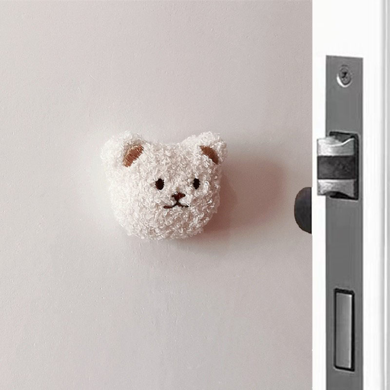 Autocollant anti-collision pour porte arrière - Petit ours beige