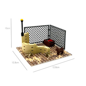Juego de bloques de construcción de partículas pequeñas exclusivas transfronterizas escena militar del desierto silbato comando campamento DIY Moc Musical al por mayor - Product Image 6
