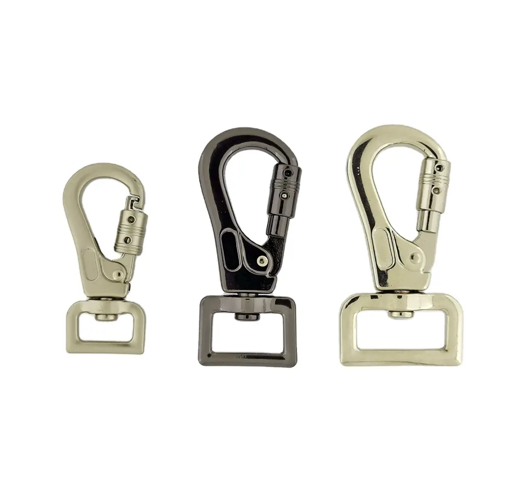 Zinc Alloy Metal Black Accessories Nickle Free Plating Swivel Eye Buckle Trigger Clip Clasp Snap Hook