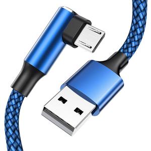 定制彩色USB电缆直角微型USB电缆手机快速充电 - Product Image 1