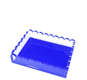定制彩色亚克力一体式托盘矩形储物台面托盘 - Product Image 2