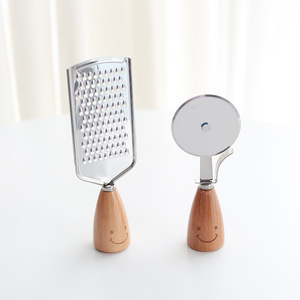 Puselife Chất lượng cao Thiết kế sáng tạo Smiley không steelv tiện ích nhà bếp với tay cầm bằng gỗ công cụ nướng - Product Image 4