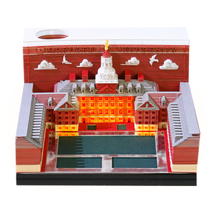 University Series Harvard University Building <strong>Block</strong> 3D Modeling <strong>Paper</strong> Cut Tear-off <strong>Memo</strong> Pad New Laser Cutting Crafts Gift Ideas - Product Image 1