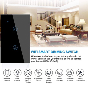 Alexa Google Home Automation Single Live US AU 1/2/3 4-Gang Smart WiFi Touch Wand schalter Kein Neutral draht Universal Version - Product Image 4