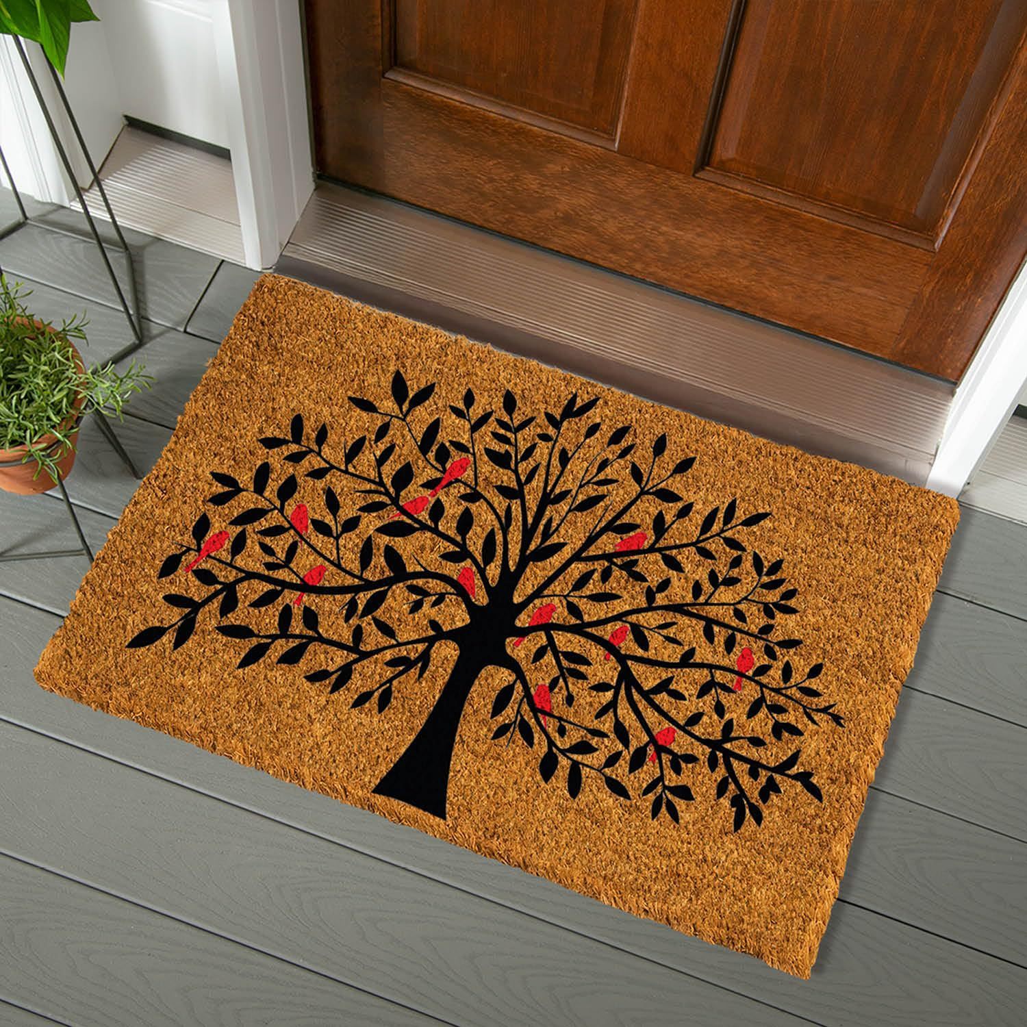 Arbre de vie, oiseau rouge