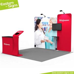 Esquema de carcasa de tela de aluminio portátil personalizado Feria comercial 10x10 pies Cabina de exposición para publicidad - Product Image 4