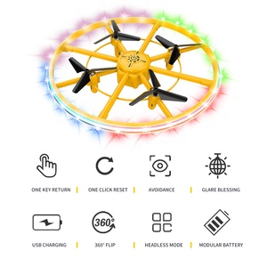2.4gハンドリモコンインタラクティブフライングソーサーUFO LEDグローライトミニドロンR/Cヘリコプターヘリ<span class=keywords><strong>RC</strong></span> UFOドローンフライボールおもちゃ