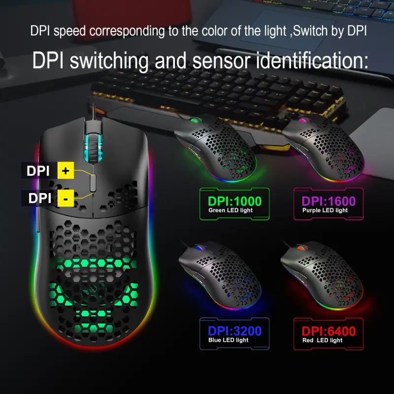 Neue beste J900 programmier bare ergonomische 6D LED-Atmung RGB Optische USB-Treiber Weiße PC-Gaming-Maus