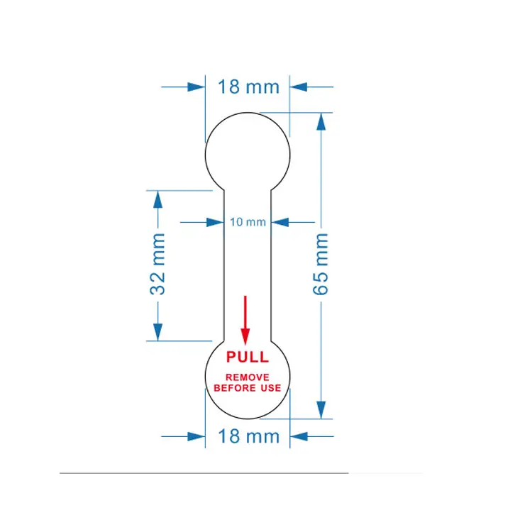 Dải Cách Ly Pin PET AA, Thẻ Kéo Pin Dài 26Mm Cho Pin AA