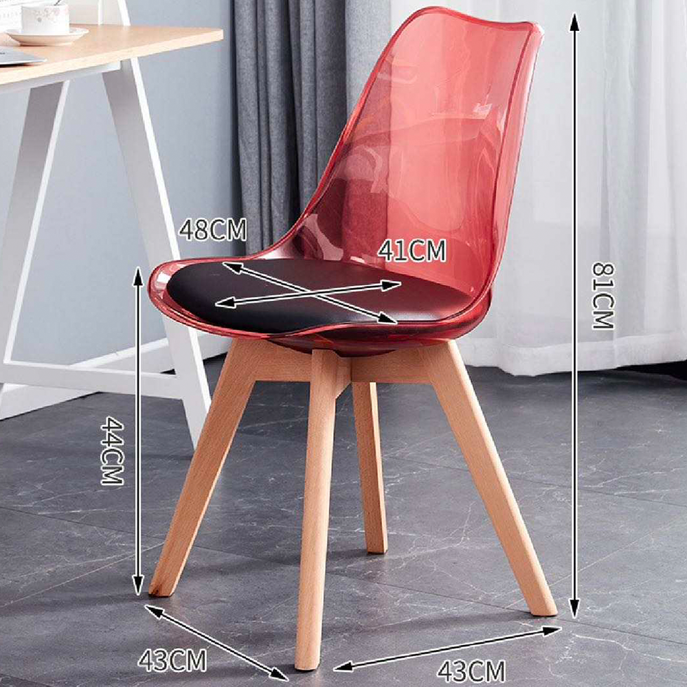 black red clear