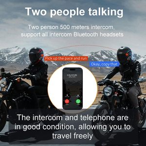 Motorcycle Helmet <strong>Bluetooth</strong> Headset 500M 2 Riders Helmet <strong>Intercom</strong> Headset with CVC Noise Sound Quality Communication <strong>Systems</strong> - Product Image 2