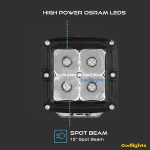 20w 12v 3 inç oto motosiklet LED çalışma ışığı Offroad/kamyon/motosiklet sistemi araba aksesuarları kare LED sürüş ışığı - Product Image 3