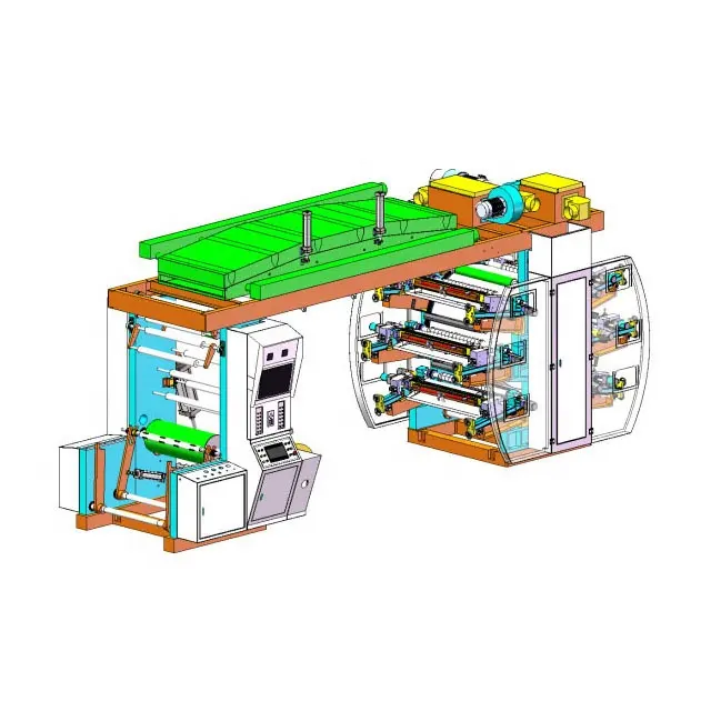 Macchina da stampa flessografica CI per impronte centrali a tamburo centrale a 6 colori