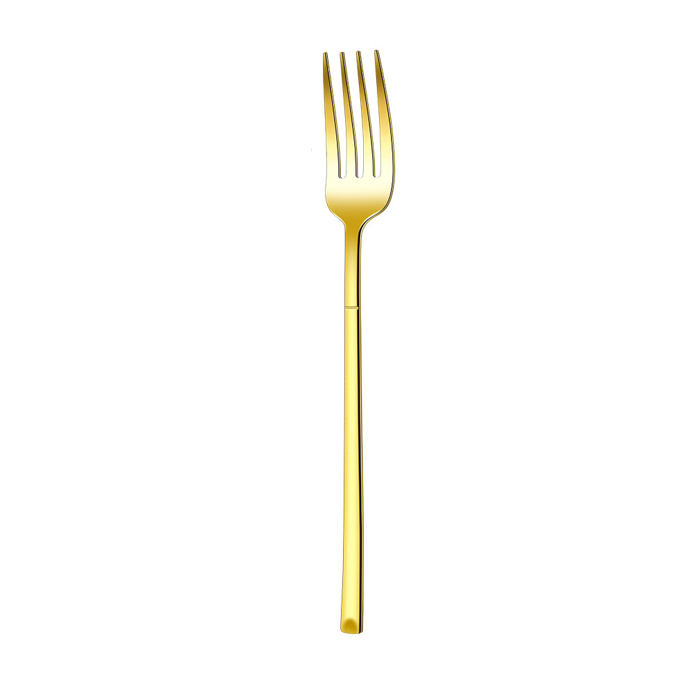 Tenedor de mesa dorado