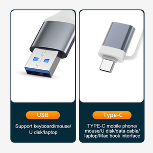 2-in-1 พร้อม 4-port USB ขยาย dock Usb3.0 4in1HUB อะแดปเตอร์อลูมิเนียมการกระจายความร้อน C-type USB hub - Product Image 2