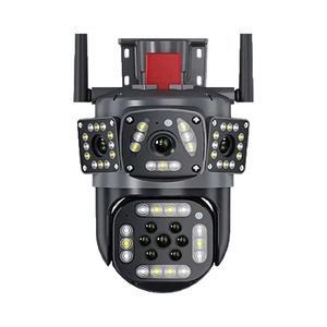 Wi-Fi a tre schermi per esterni telecamera CCTV umana tracciamento del movimento 4K casa di sicurezza PTZ allarme incorporato sorveglianza impermeabile - Product Image 1