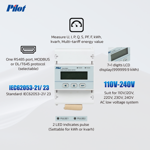 Pilot SPM93 DIN Three Phase Power <strong>Data</strong> <strong>Logger</strong> Accuracy Class 1 Digital Smart Electric Energy Meter <strong>Modbus</strong> Power Analyzer - Product Image 5