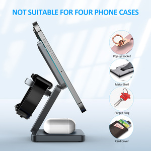 15W Fast 3-in-1 Magnetic Wireless Charger Stand Foldable Phone Holder and Dock Station with 5V/3A <strong>Output</strong> 9V/2A <strong>Input</strong> - Product Image 5