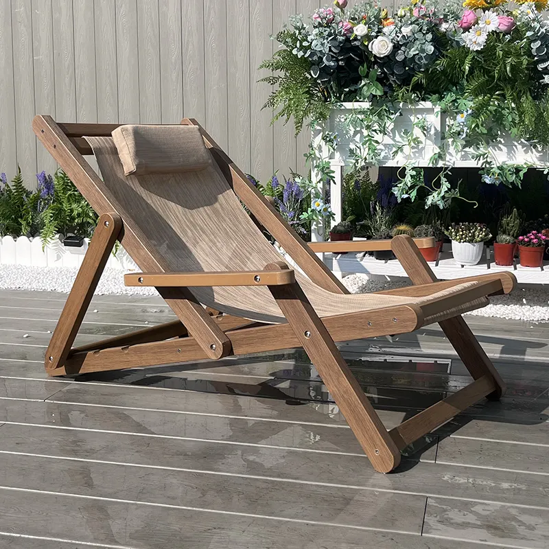 Açık su geçirmez Hdpe Adirondack sandalye Modern plastik ahşap Adirondack sandalye Hdpe reçine katlanır