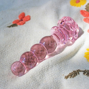 Crystal Rose Anal Plug Perlen Erwachsene Anal Training Sexspielzeug Frauen G-Punkt Masturbation Rosa Glas <span class=keywords><strong>Dildo</strong></span> Butt Plug für weibliche männliche - Product Image 2