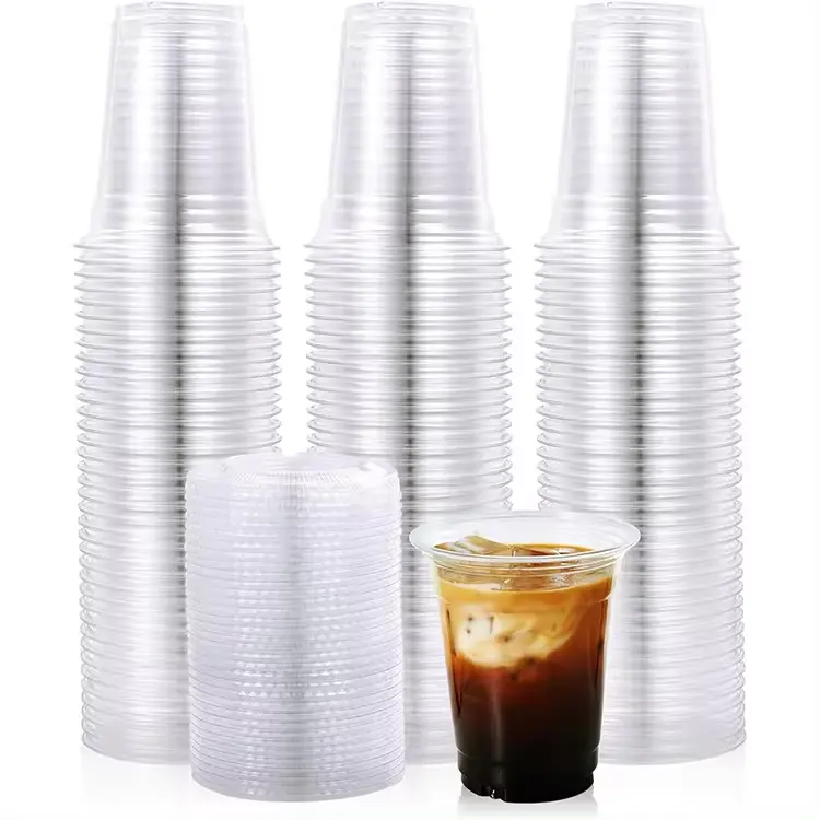 Commercio all'ingrosso 8 9 10 12 16 20 24 32 Oz personalizzato stampato usa e getta tazze di plastica acqua ghiaccio caffè vino birra frappè bicchieri