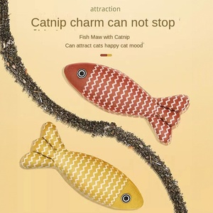 Fun Catnip Fish Stick Toy Material EVA Autocuración Boredom Reliever Strength Grinder Dientes Mordedor para gatitos - Product Image 2