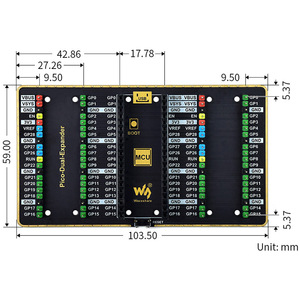 覆盆子皮微微接口外部扩展板2套20针标准接口支持USB外部电源 - Product Image 3
