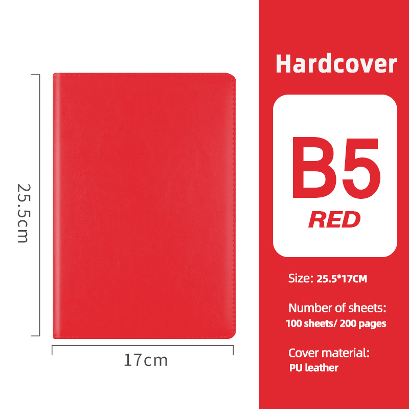 ปกแข็งสีแดง B5 (100 แผ่น)