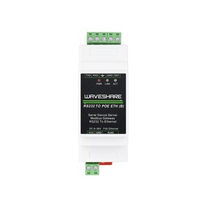 Industrieller serieller Server, RS232 zu RJ45 Ethernet, TCP/IP zu Seriell, Rail-Mount-Unterstützung, mit POE-Funktion (optional) - Product Image 2