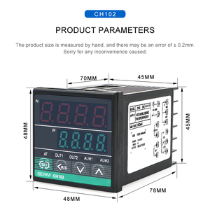 BERM-controlador inteligente de temperatura CH102 PID, protector de temperatura de alta precisión, pantalla digital, doble salida