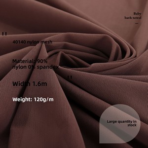 Tela elástica de malla de nailon teñida lisa de alta elasticidad de 120gsm para ropa de baile, Yoga y peluca, producto de Spandex de red - Product Image 6