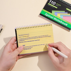 Bobina A6 Notebook Mini Bloc de notas portátil con encuadernación en espiral Mini Notebook Papel de escritura Bloc de notas Diario Cuaderno de oficina - Product Image 2