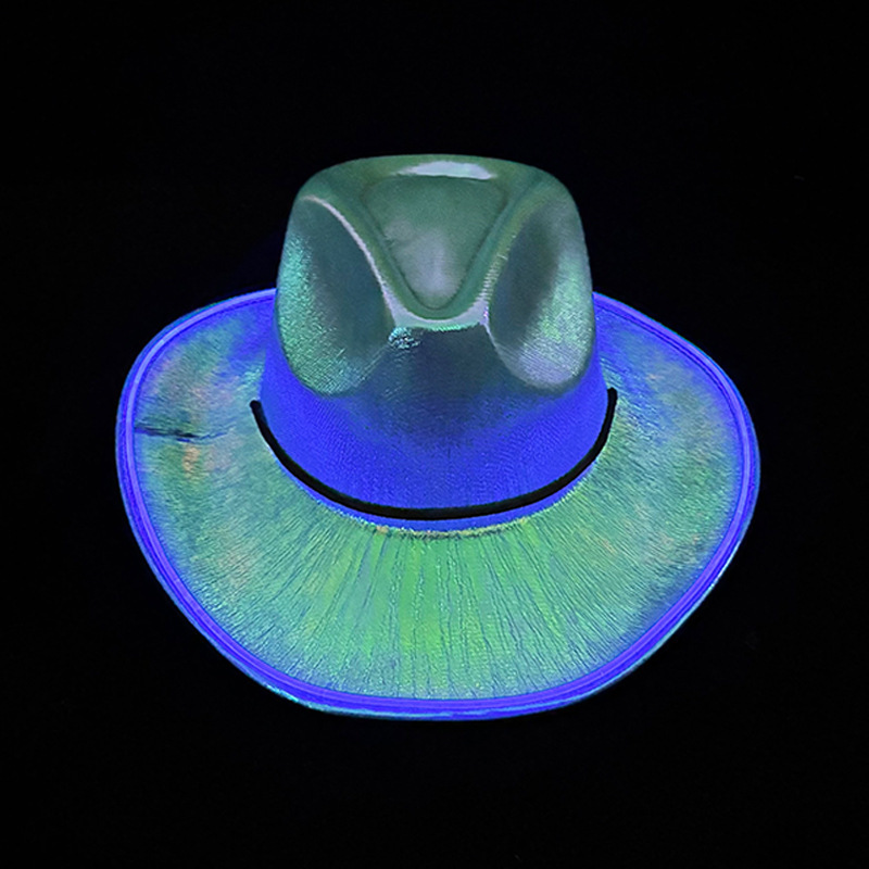 blue hat-blue light