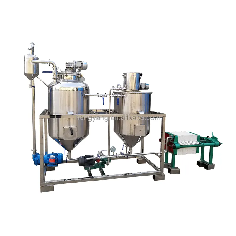 Sojaolie Raffinage Machine Ontkleuring, Defosforisatie, Ontgommen En Dehydratie Kleine Raffinage Machine