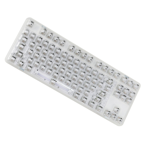 Teclado transparente para computadora portátil con tecla con luz RGB 87 teclas Teclado mecánico para juegos de computadora con cable OEM
