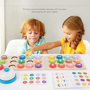 Kids Educational <strong>Challenge</strong> Double Sided Card Color Direction Cognition <strong>Matching</strong> Toy Wooden Puzzle Arrow Game - Product Image 5