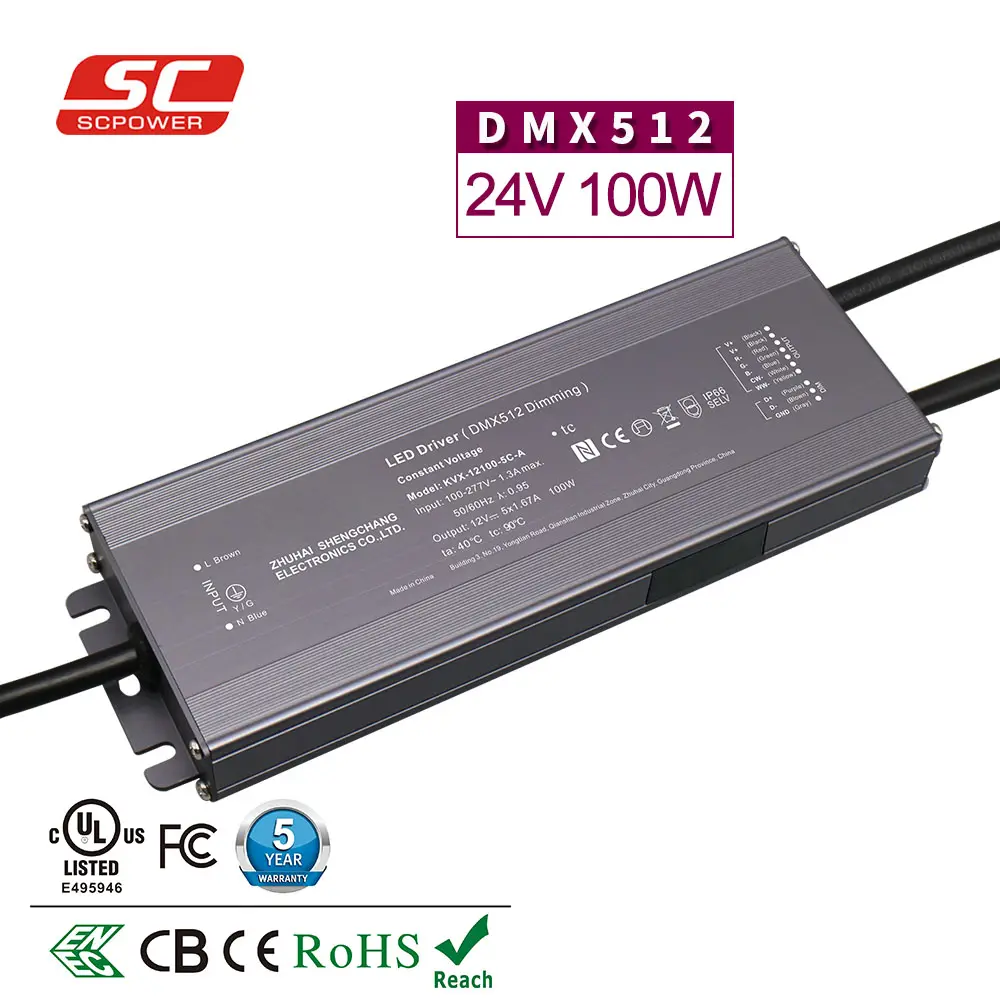 DMX512 kısılabilir LED güç kaynağı ledi sürücü sabit voltaj 30W -360W