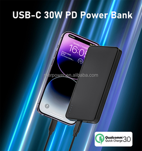 厂家直销迷你尺寸10000毫安时电源组快速充电，带C型USB PD 30w手机OEM标志电源电池 - Product Image 4